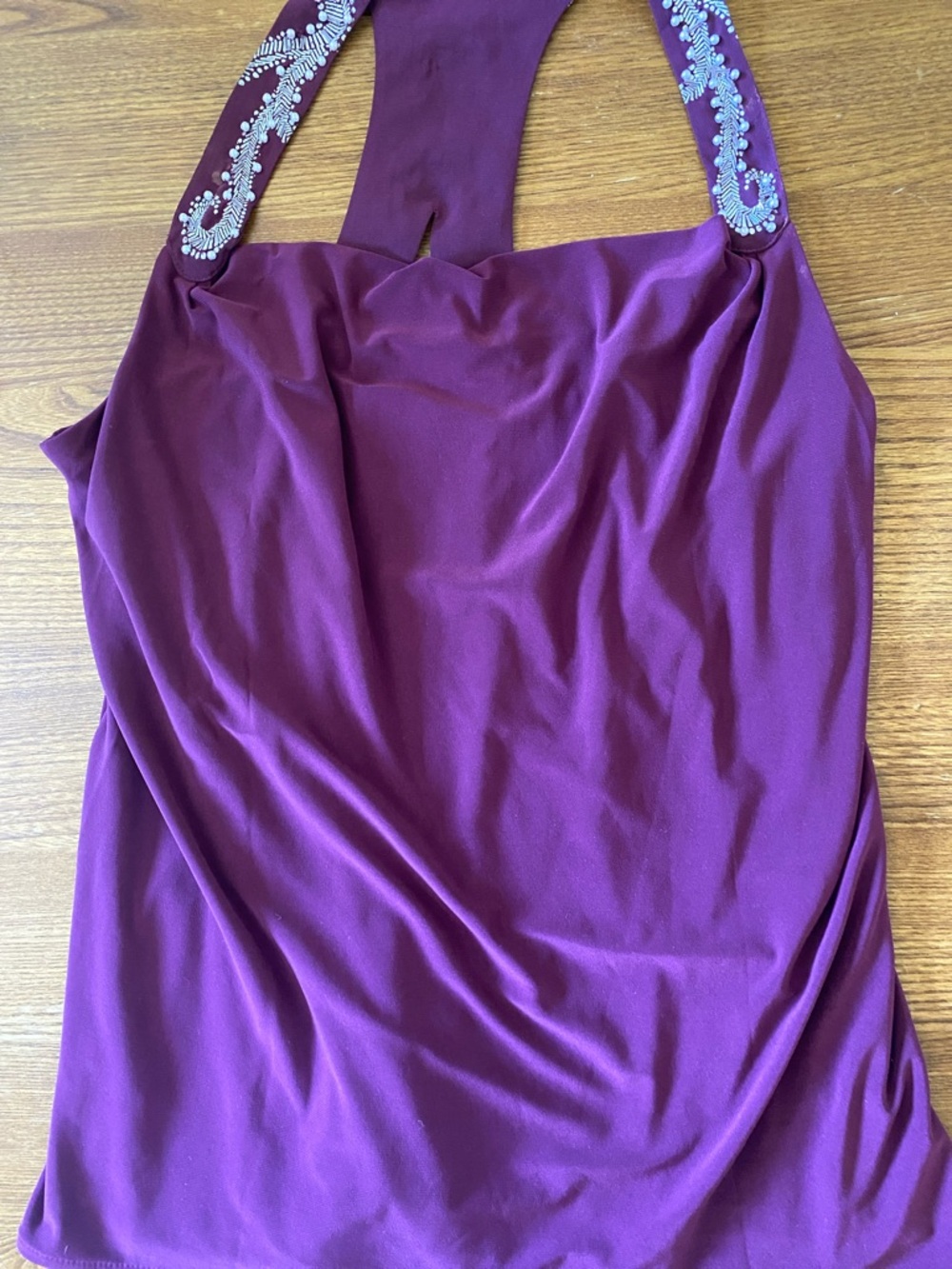 Purple Embellished Halter top size S White House Black Market